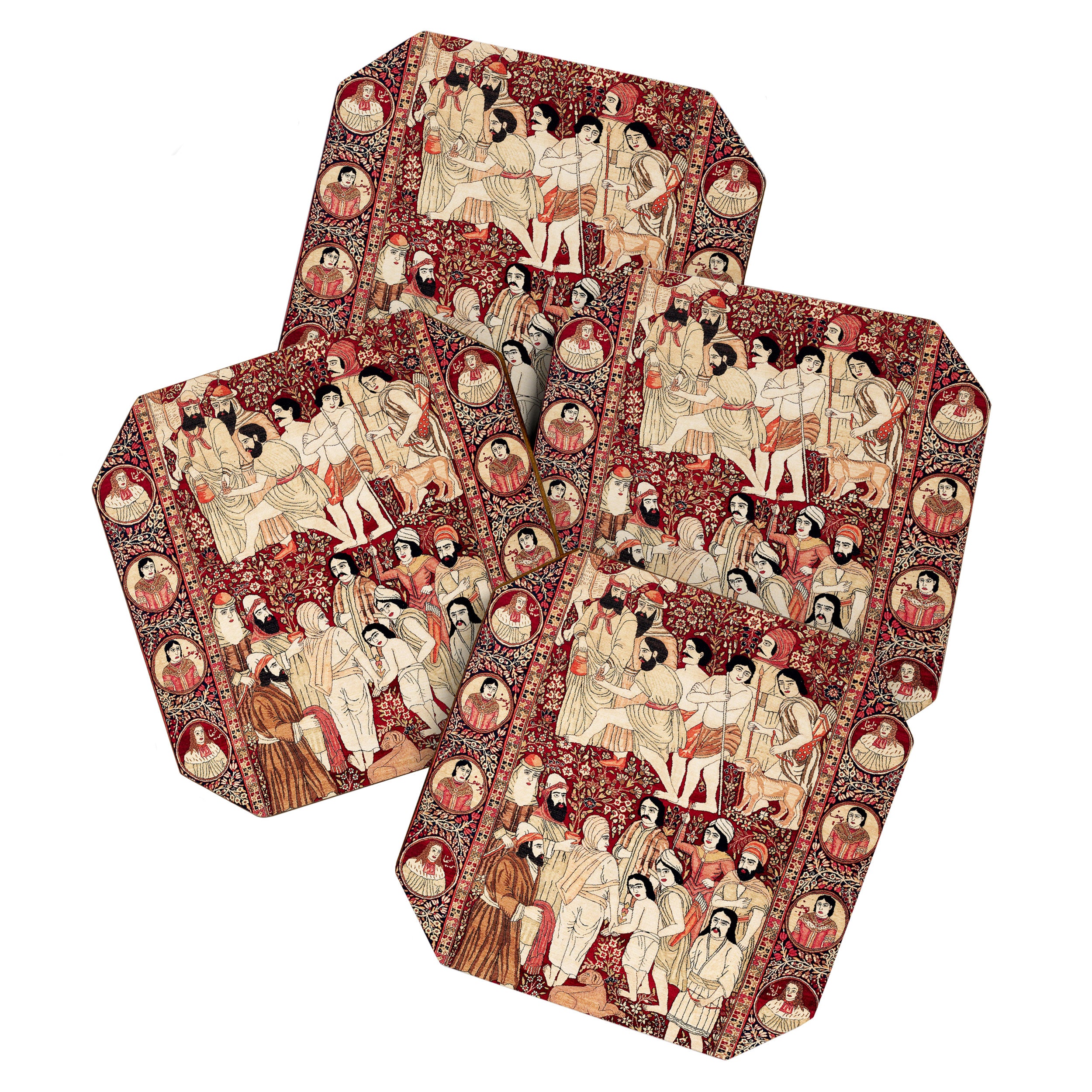 Kerman South Persian Pictorial Rug with Joseph Coaster Gallery Image 1