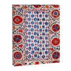 Kermina Nim Suzani  Antique Uzbekistan Embroidery Print Canvas Print Gallery Image 3