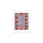 Kermina Nim Suzani  Antique Uzbekistan Embroidery Print Art Print Gallery Image 1