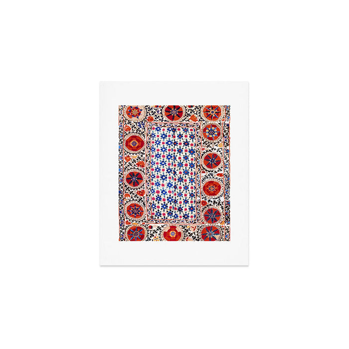 Kermina Nim Suzani  Antique Uzbekistan Embroidery Print Art Print Gallery Image 1