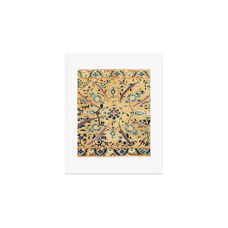 Kermina  Suzani  Antique Uzbekistan Embroidery Print Art Print Gallery Image 1