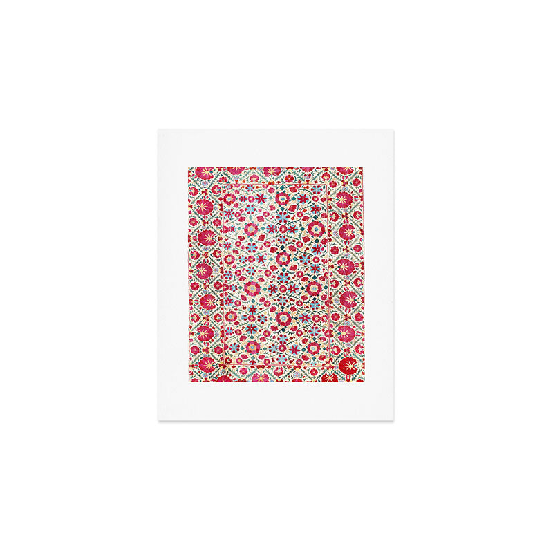 Kermina Suzani South West Uzbekistan Embroidery Print Art Print Gallery Image 1