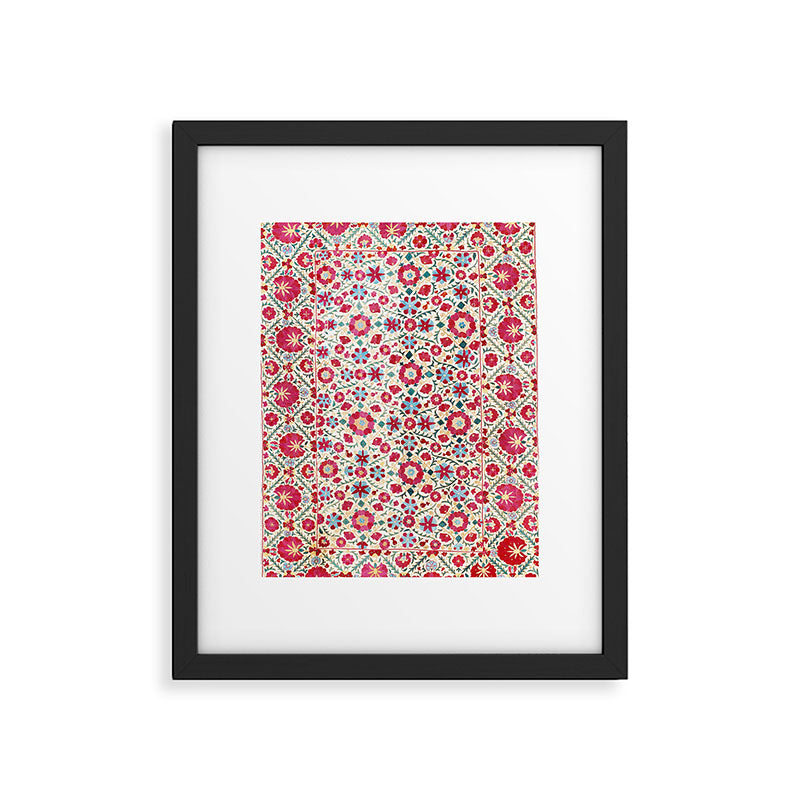 Kermina Suzani South West Uzbekistan Embroidery Print Framed Art Print Gallery Image 5
