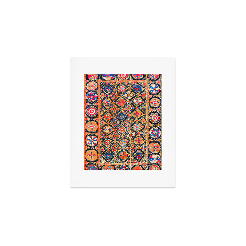 Kermina Suzani Southwest Uzbekistan Embroidery Print Art Print Gallery Image 1