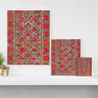 Kermina Suzani Uzbekistan Colorful Embroidery Print Canvas Print Gallery Image 3