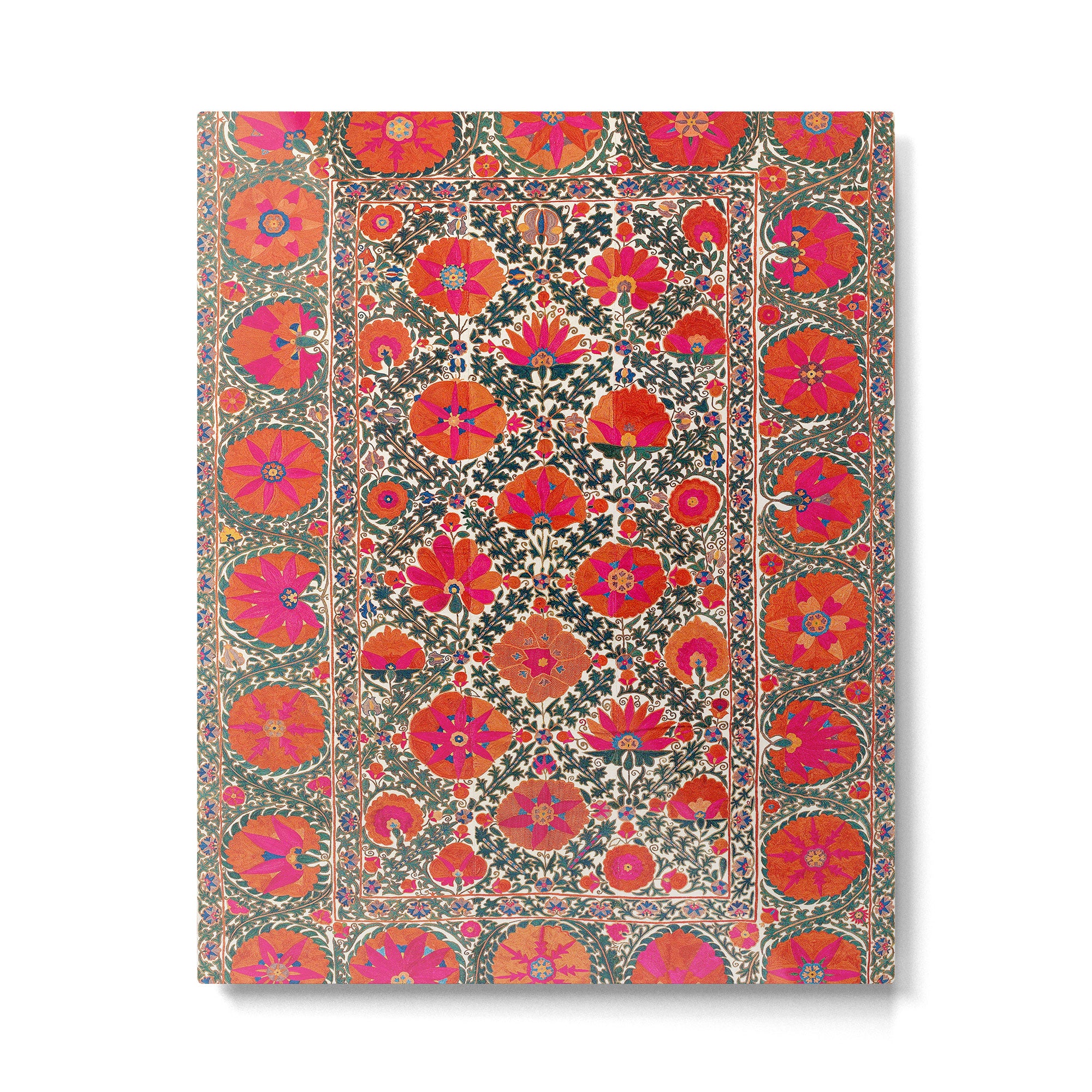 Kermina Suzani Uzbekistan Colorful Embroidery Print Metal Print Gallery Image 4