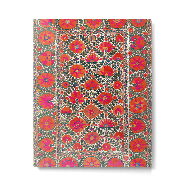 Kermina Suzani Uzbekistan Colorful Embroidery Print Metal Print Gallery Image 1
