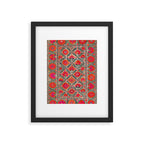 Kermina Suzani Uzbekistan Colorful Embroidery Print Framed Art Print Gallery Image 5