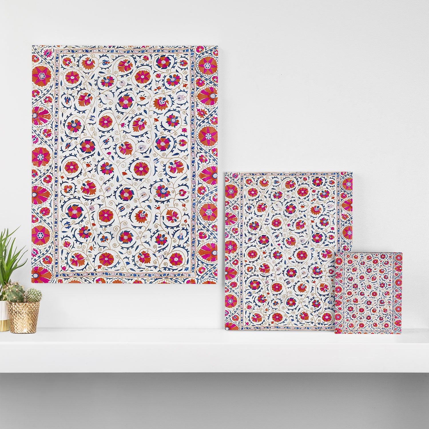 Kermina Suzani Uzbekistan Embroidery Print Canvas Print Gallery Image 3