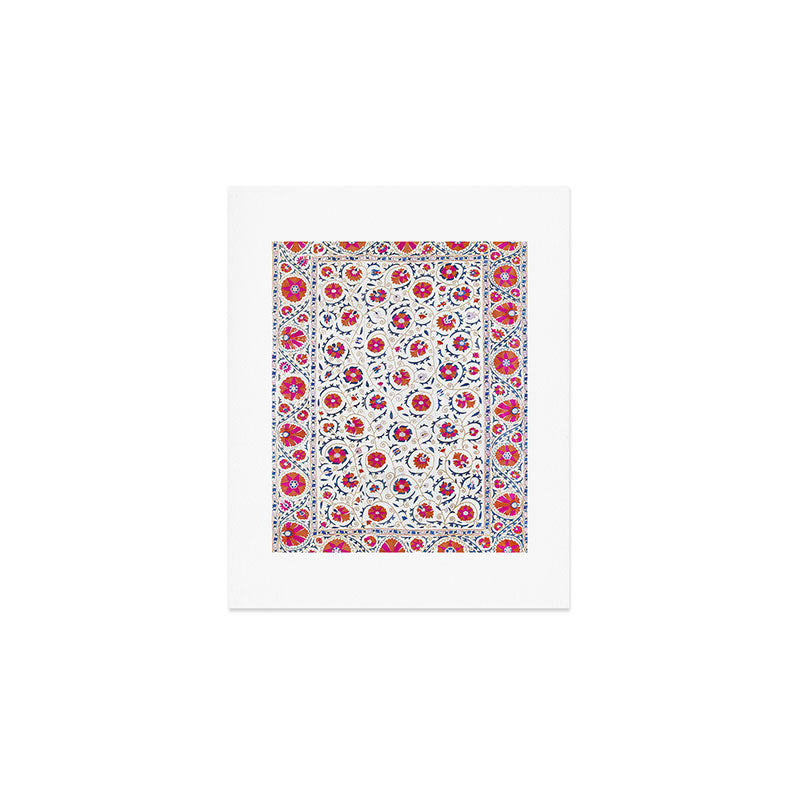 Kermina Suzani Uzbekistan Embroidery Print Art Print Gallery Image 1