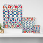 Kermina Suzani Uzbekistan Embroidery Print Canvas Print Gallery Image 3