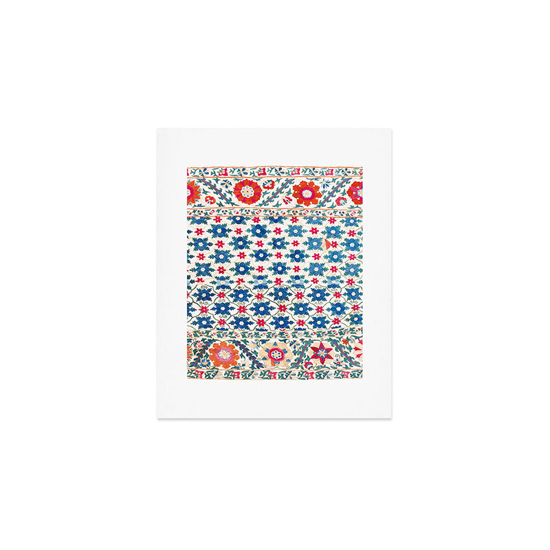 Kermina Suzani Uzbekistan Embroidery Print Art Print Gallery Image 1