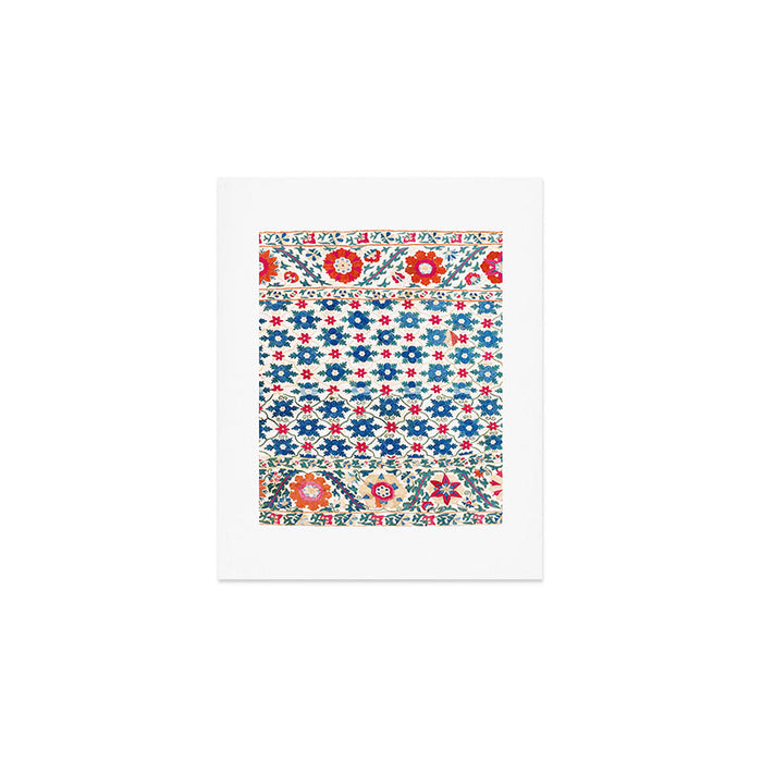 Kermina Suzani Uzbekistan Embroidery Print Art Print Gallery Image 1
