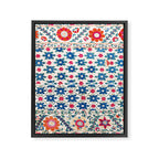 Kermina Suzani Uzbekistan Embroidery Print Framed Canvas Print Gallery Image 6