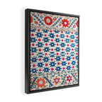 Kermina Suzani Uzbekistan Embroidery Print Framed Canvas Print Gallery Image 2