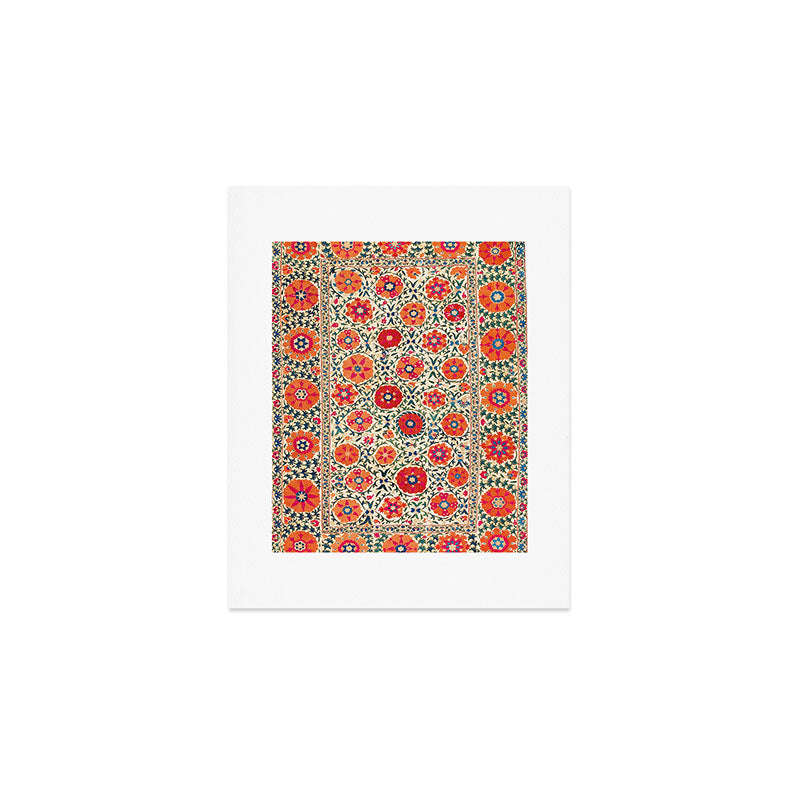 Kermina Suzani Uzbekistan Embroidery Print Art Print Gallery Image 1