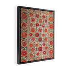 Kermina Suzani Uzbekistan Embroidery Print Framed Canvas Print Gallery Image 2