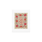 Kermina Suzani Uzbekistan Embroidery Print Art Print Gallery Image 1