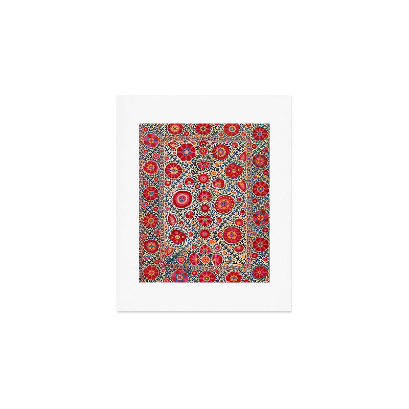 Kermina Suzani Uzbekistan Embroidery Print Art Print Gallery Image 1