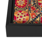Kermina Suzani Uzbekistan Floral Embroidery Print Framed Canvas Print Gallery Image 3