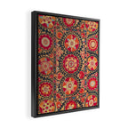 Kermina Suzani Uzbekistan Floral Embroidery Print Framed Canvas Print Gallery Image 2