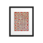 Kermina Suzani Uzbekistan Floral Embroidery Print Framed Art Print Gallery Image 5