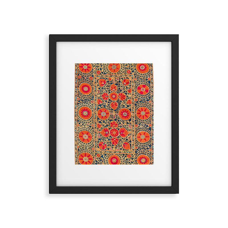 Kermina Suzani Uzbekistan Print Framed Art Print Gallery Image 4
