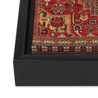 Khamseh  Antique Fars Persian Rug Print Framed Canvas Print Gallery Image 3