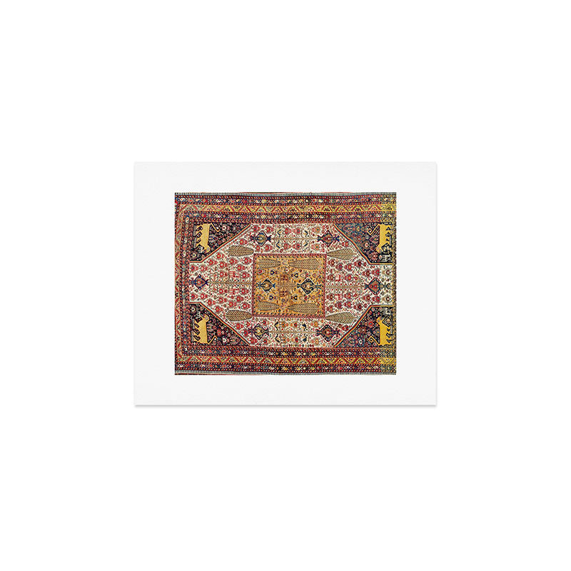 Khamseh Antique Fars Persian Tribal Rug Print Art Print Gallery Image 1