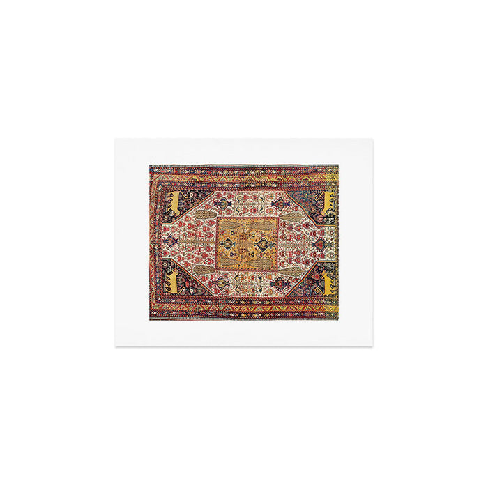 Khamseh Antique Fars Persian Tribal Rug Print Art Print Gallery Image 1