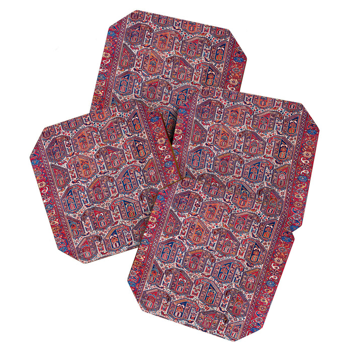 Khamseh Fars Southwest Persian Rug Print Coaster Gallery Image 1
