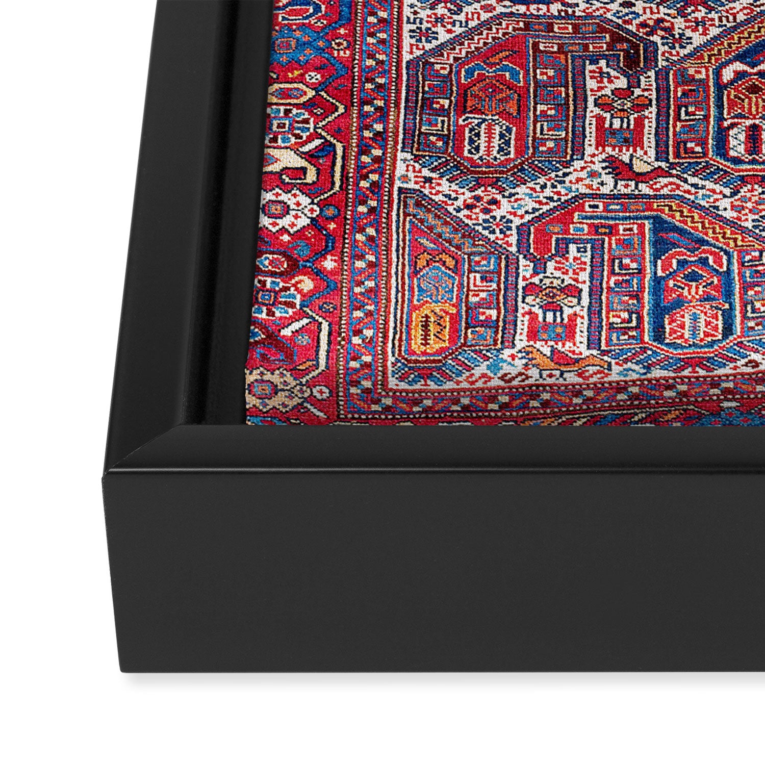 Khamseh Fars Southwest Persian Rug Print Framed Canvas Print Gallery Image 3