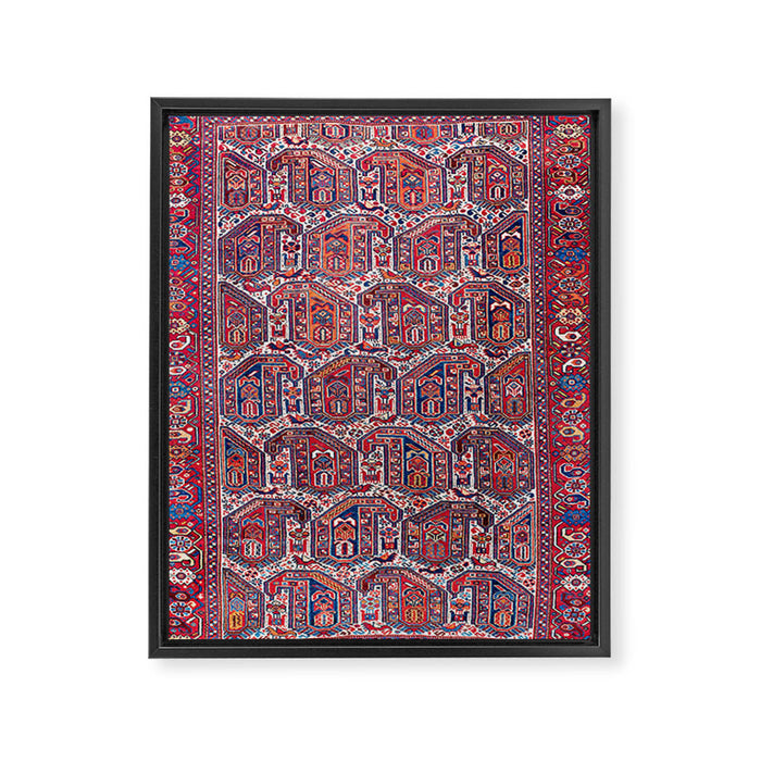Khamseh Fars Southwest Persian Rug Print Framed Canvas Print Gallery Image 1