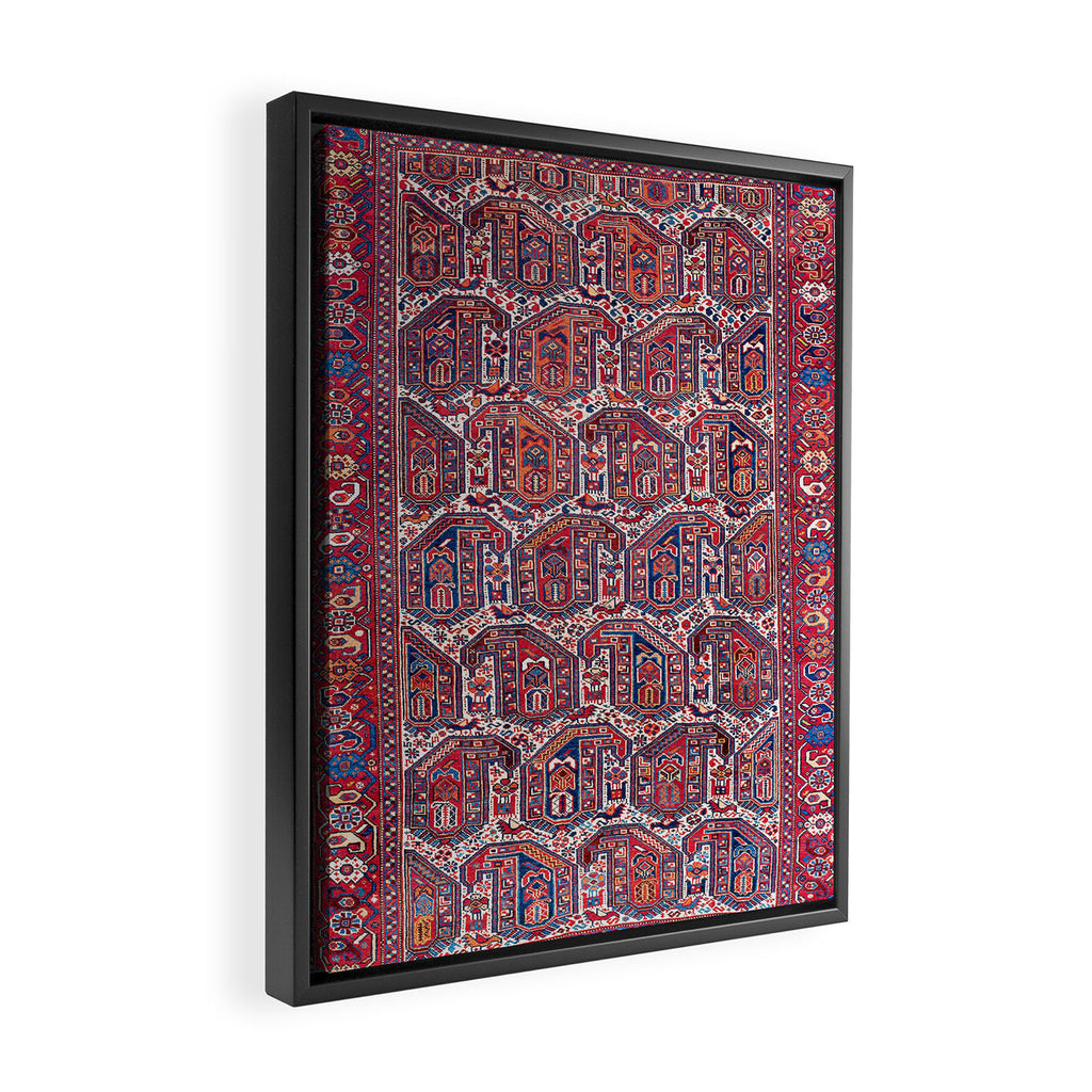 Khamseh Fars Southwest Persian Rug Print Framed Canvas Print Gallery Image 2