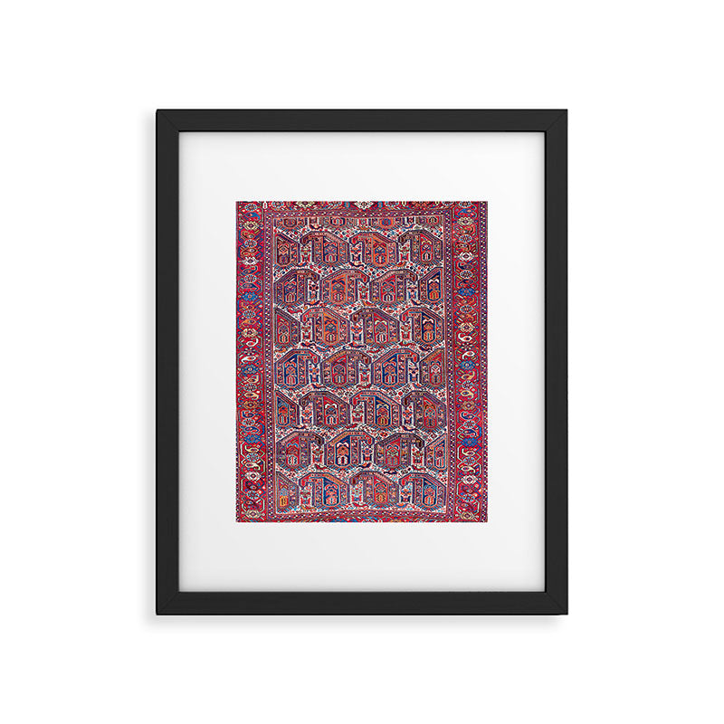 Khamseh Fars Southwest Persian Rug Print Framed Art Print Gallery Image 4