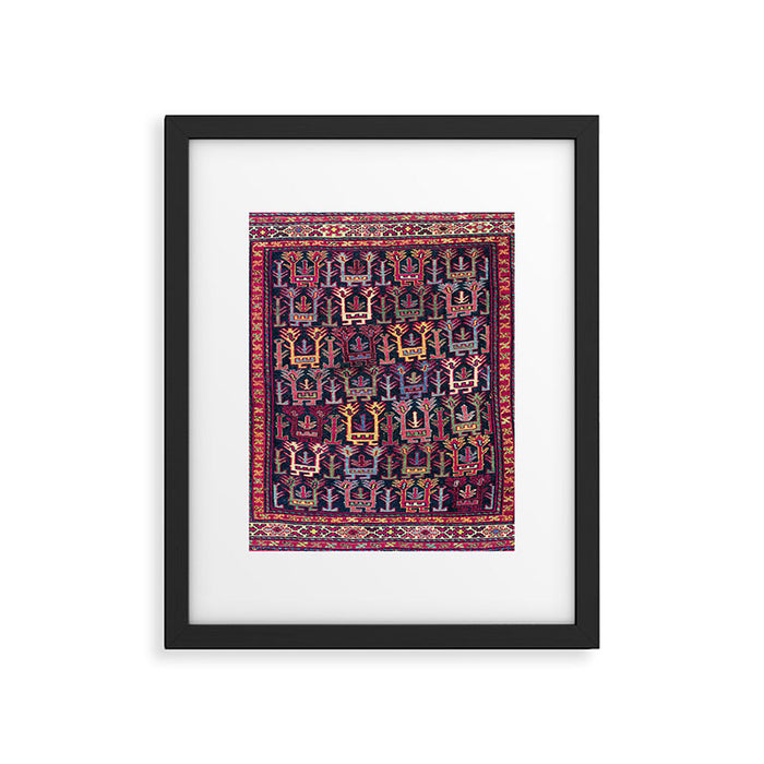 Khamseh Shahsavan Sumakh Azerbaijan Persian Tribal Bag Print Framed Art Print Gallery Image 1