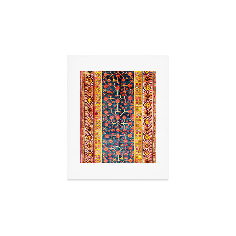 Khotan  Antique East Turkestan Rug Print Art Print Gallery Image 1