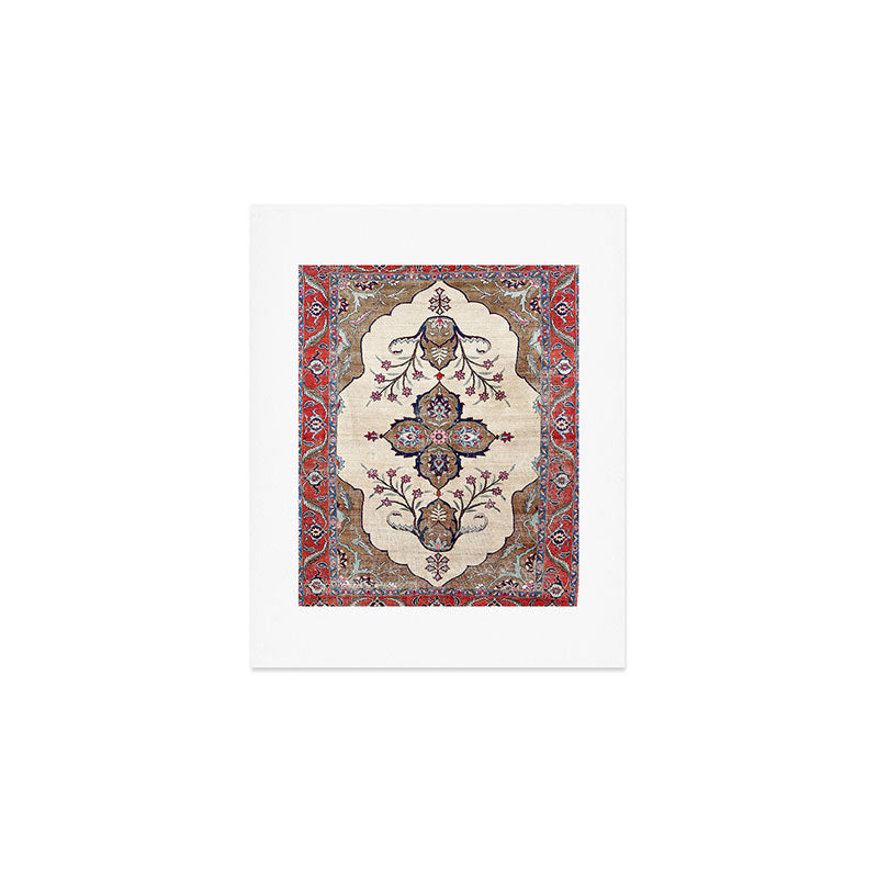 Khoy  Antique Azerbaijan Persian Rug Print Art Print Gallery Image 1