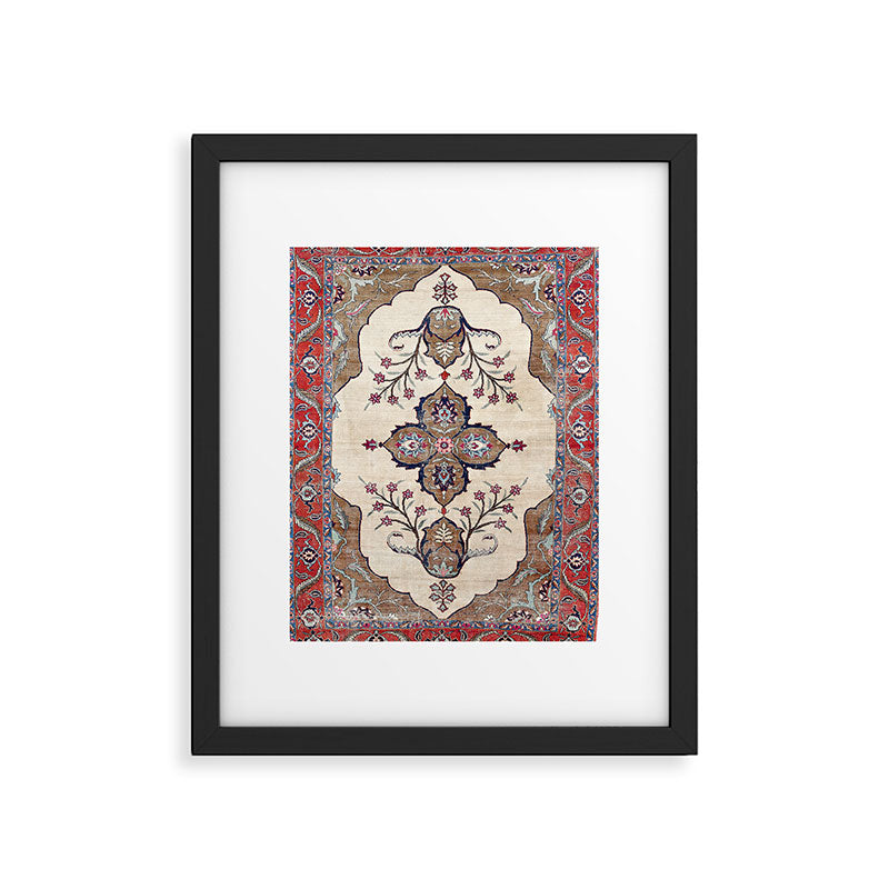 Khoy  Antique Azerbaijan Persian Rug Print Framed Art Print Gallery Image 4