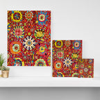 Kirman 17th Century Vase Carpet Print Canvas Print Gallery Image 3