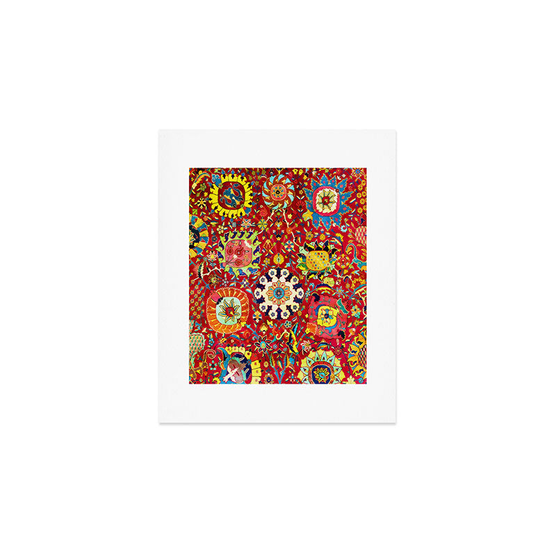 Kirman 17th Century Vase Carpet Print Art Print Gallery Image 1