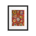 Kirman 17th Century Vase Carpet Print Framed Art Print Gallery Image 4