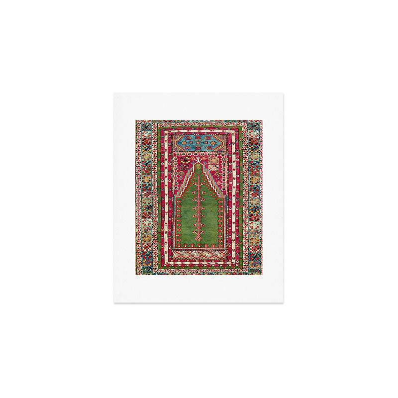 Kirsehir Central Anatolian Prayer Rug Print Art Print Gallery Image 1