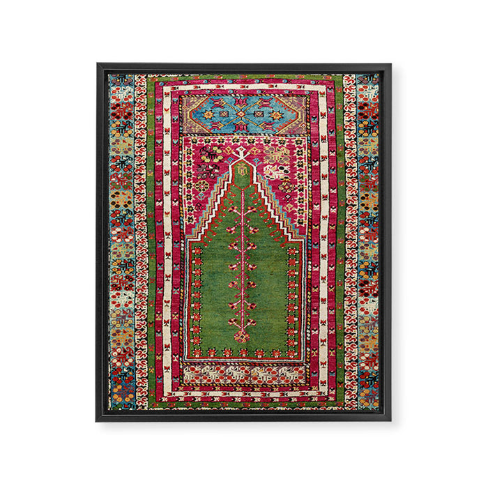 Kirsehir Central Anatolian Prayer Rug Print Framed Canvas Print Gallery Image 1