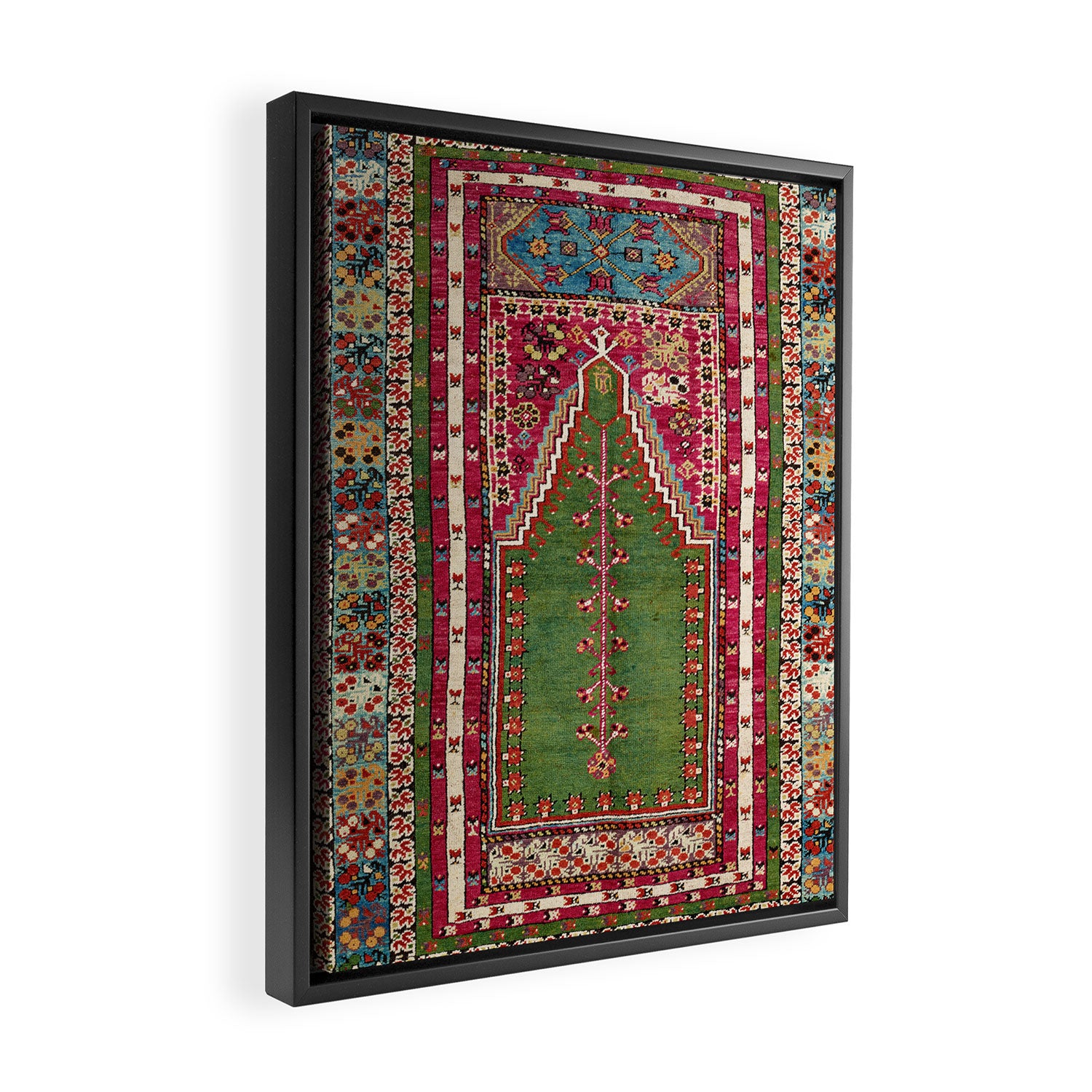 Kirsehir Central Anatolian Prayer Rug Print Framed Canvas Print Gallery Image 2