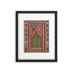 Kirsehir Central Anatolian Prayer Rug Print Framed Art Print Gallery Image 4