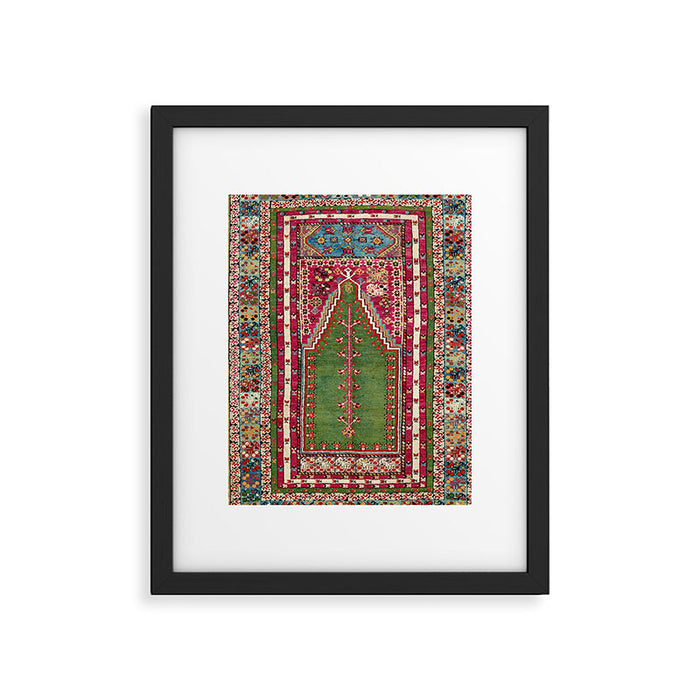 Kirsehir Central Anatolian Prayer Rug Print Framed Art Print Gallery Image 1