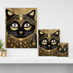 Klimt Cat in Egyptian Costume Canvas Print Gallery Image 3