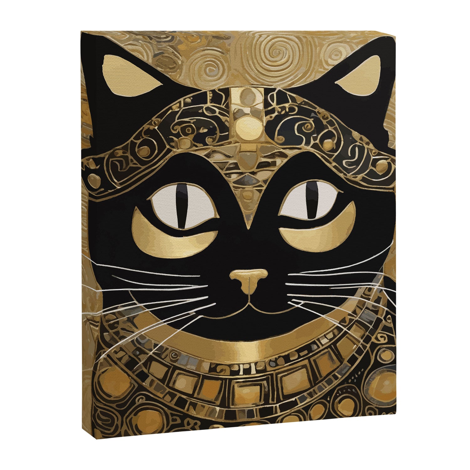 Klimt Cat in Egyptian Costume Canvas Print Gallery Image 3