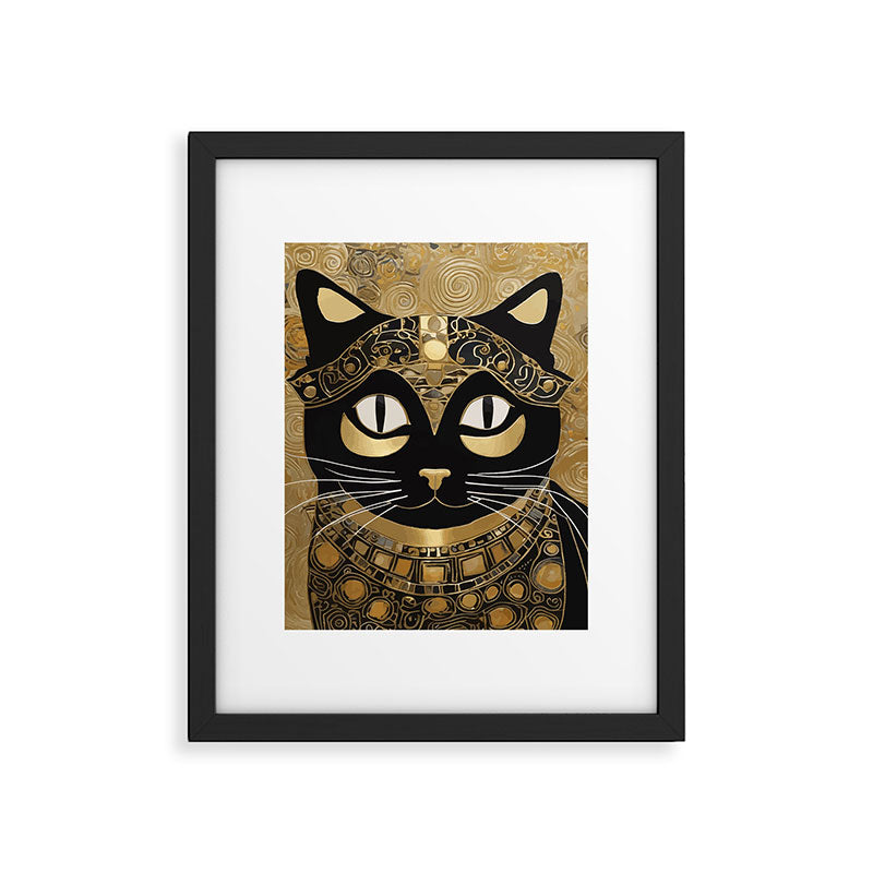 Klimt Cat in Egyptian Costume Framed Art Print Gallery Image 6